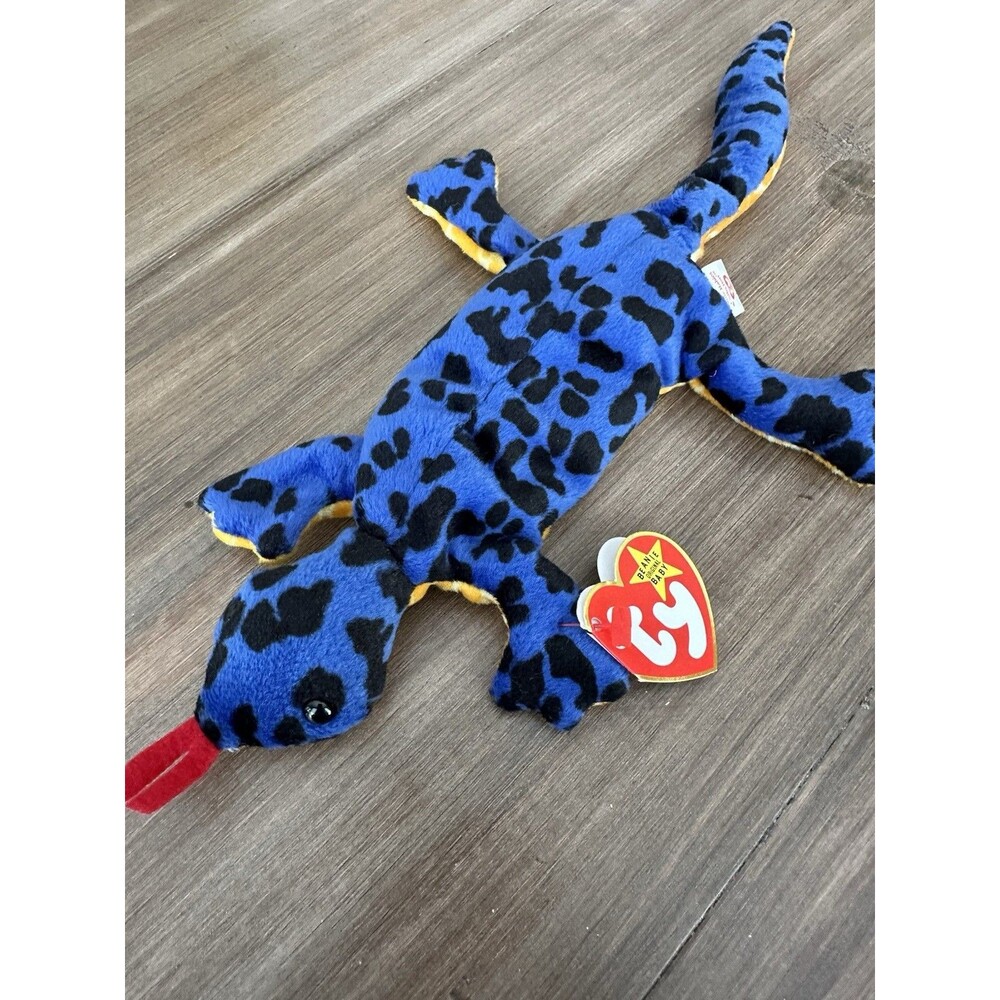 Ty Beanie Baby Lizzy Lizard 1995 4th Generation Hang Tag PVC Filled